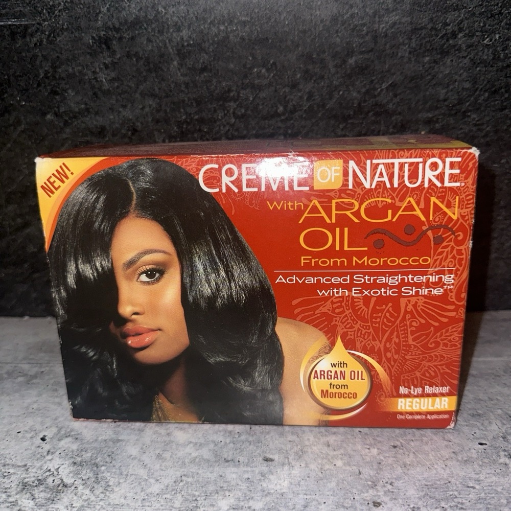 Creme of Nature with Argan Oil from Morocco No Lye Relaxer Kit REGULAR - NEW
